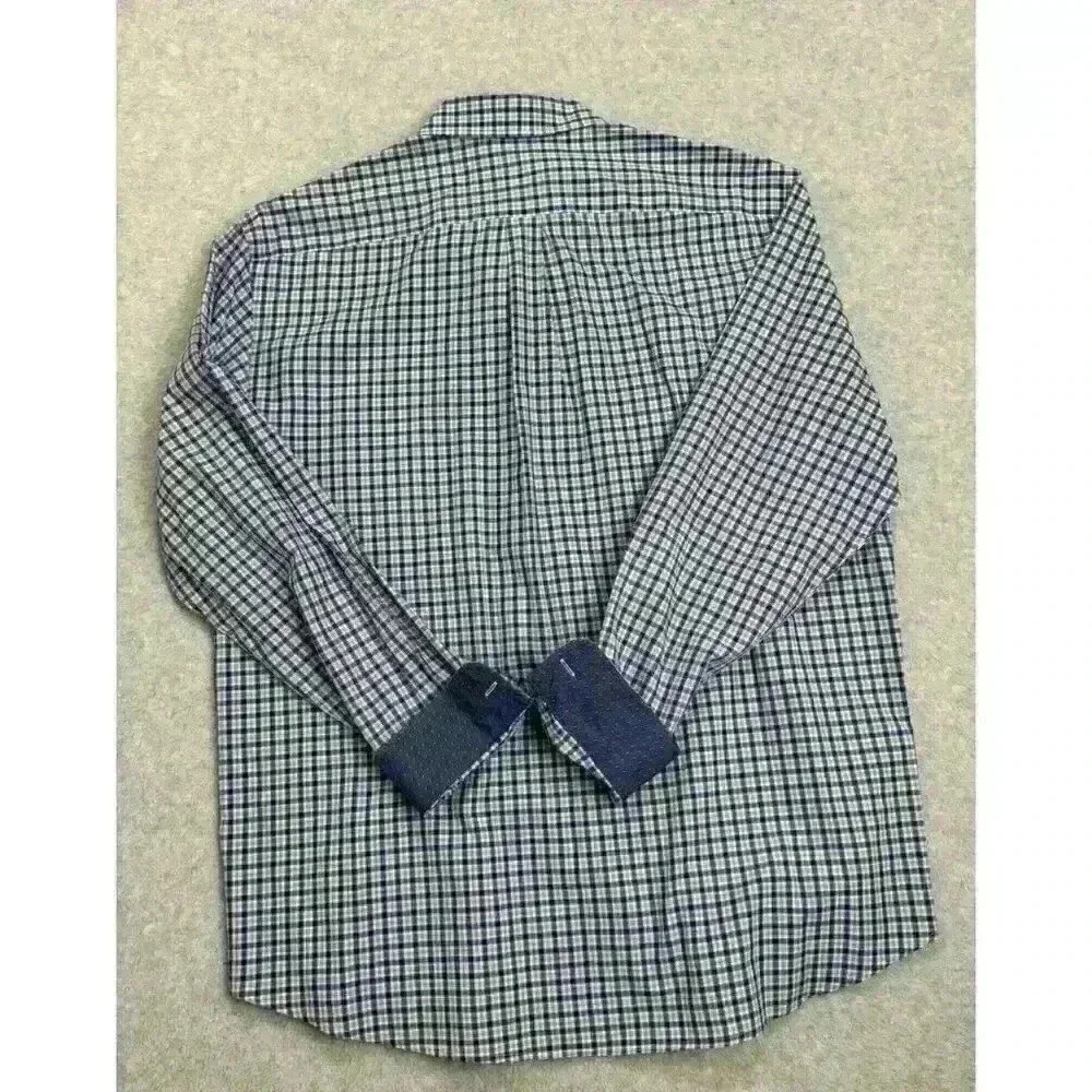 J‎ Mclaughlin XL Long Sleeve Button Up Shirt Flip Cuff Tartan Plaid 100% Cotton - Picture 10 of 12